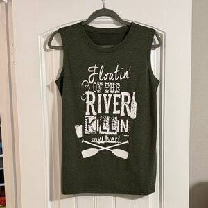 Sleeveless Green River Shirt - Brand New! never been worn